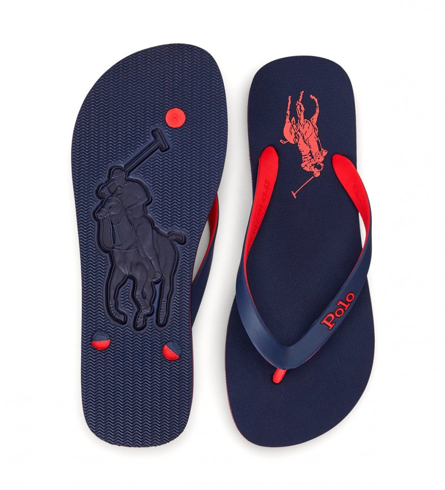 Chinelo Ralph Lauren com estampa de cavalo-marinho