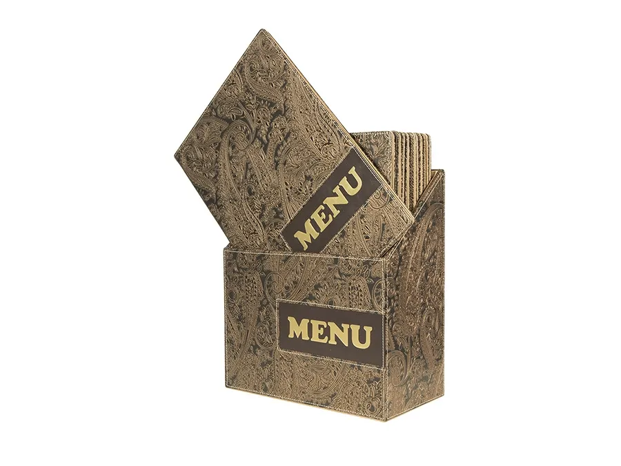 Securit® 10 stk A4 PAISLEY DESIGN menuomslag i boks