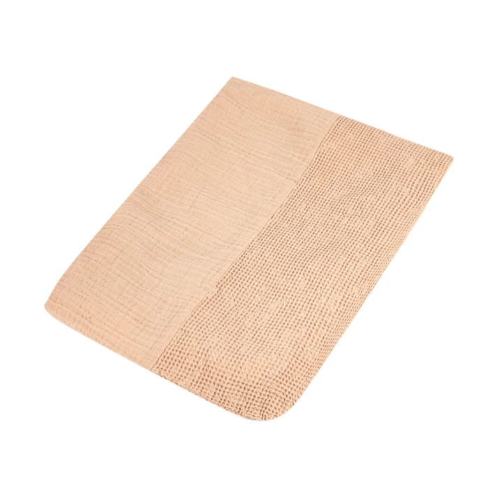 Nobodinoz - Wabi Sabi Bezug für Wickelauflage, 50 x 70 cm, powder pink