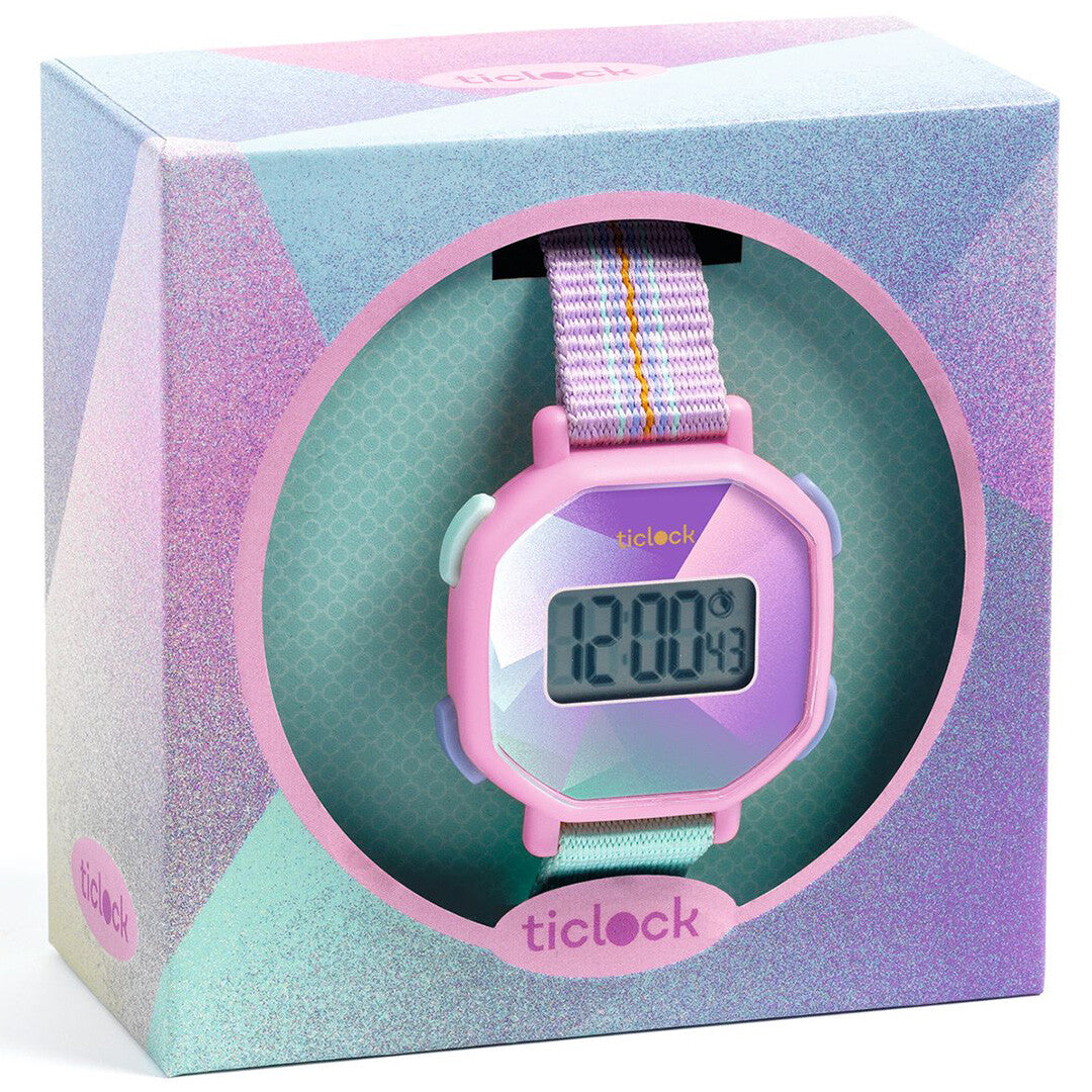 Djeco digitaal kinderhorloge purple prisma