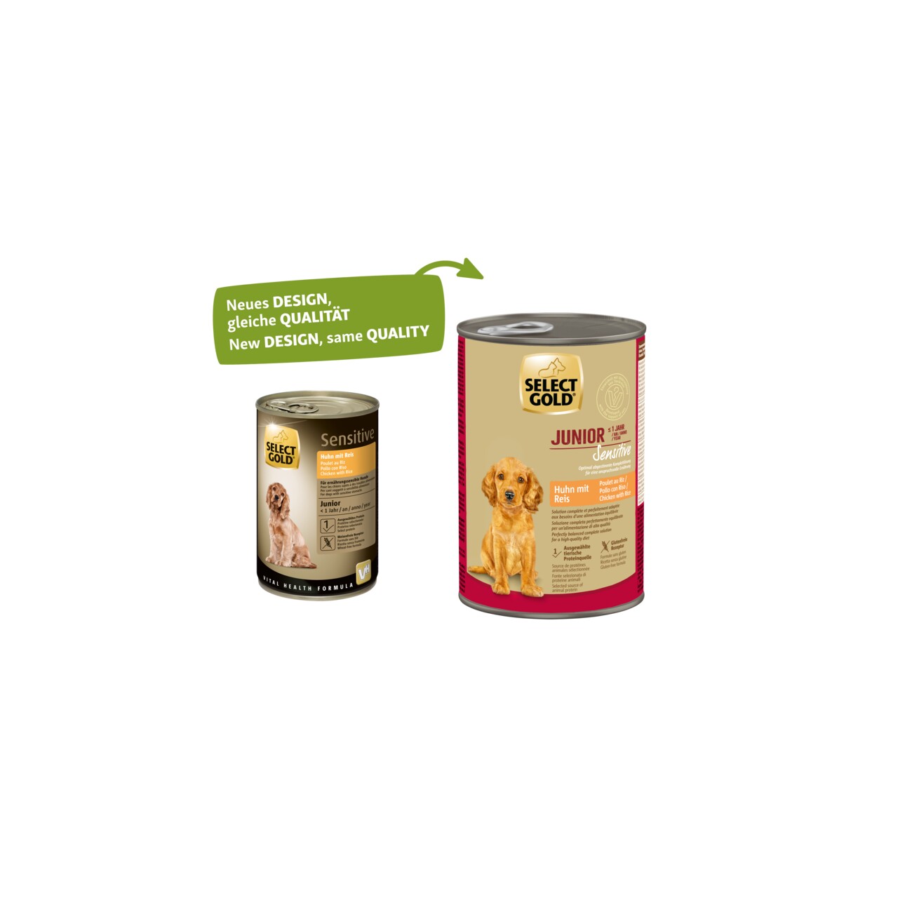 SELECT GOLD Sensitive Junior Huhn und Reis 6x400 g