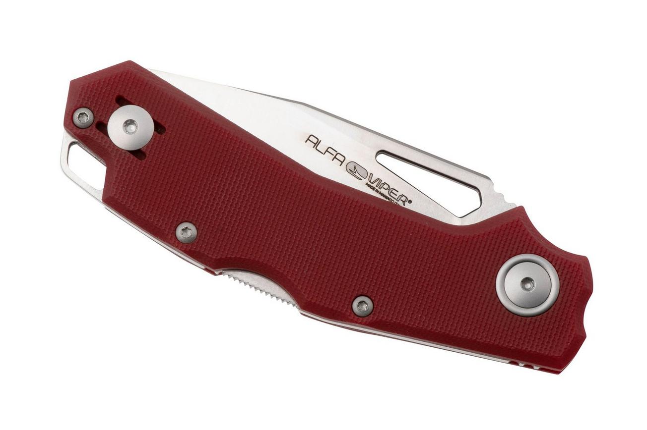 Viper Alfa V6020GR, Satin CPM MagnaCut, Red G10 zakmes, Simone Tonolli design