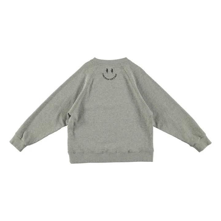 Tocoto Vintage Sweat Rock & Live Coton Bio | Gris chiné