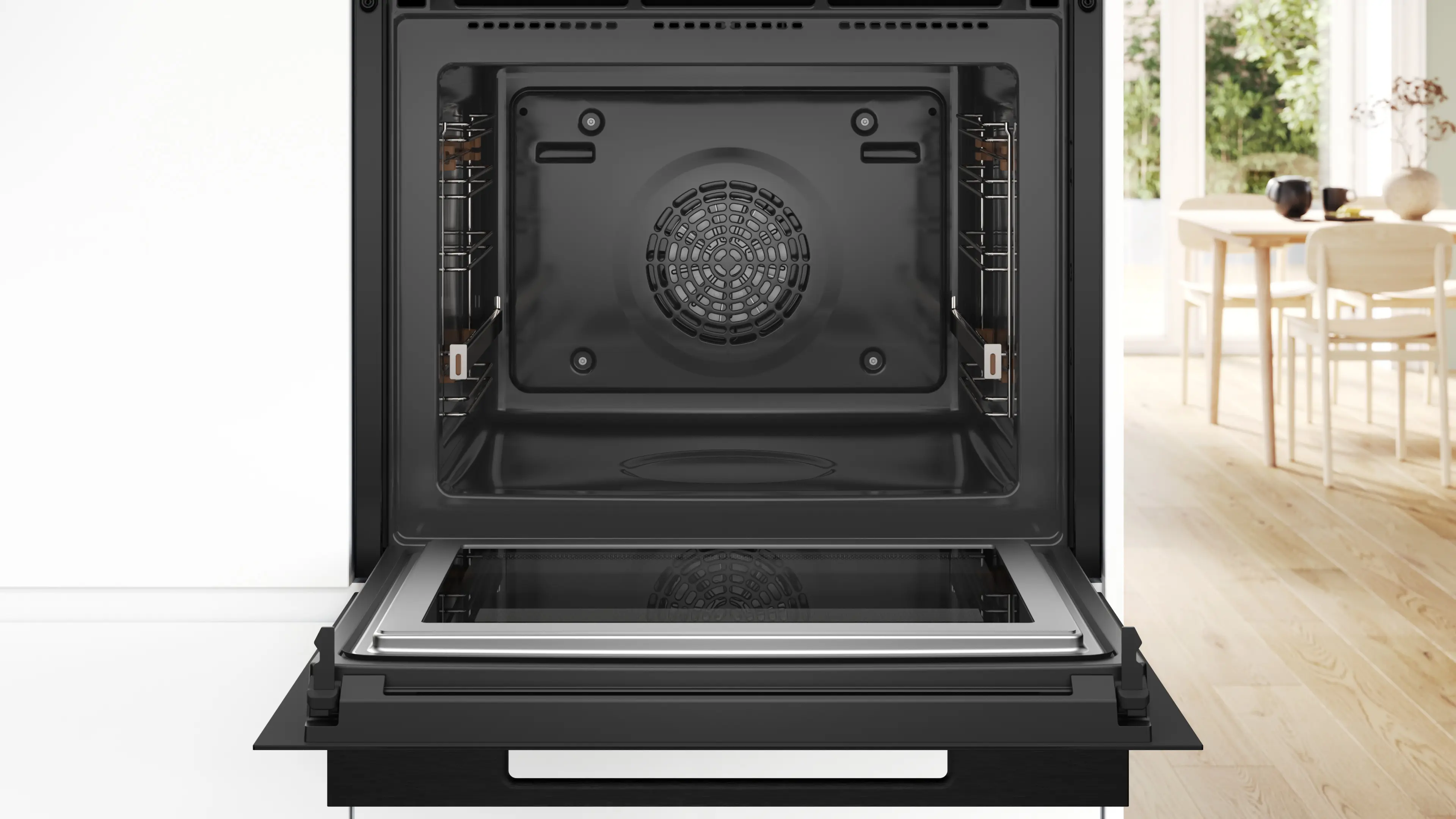 Serie 8 Bakoven met magnetron en Added Steam 60 x 60 cm Mat zwart