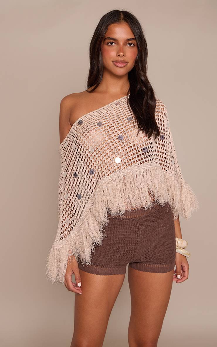 Chocolat Short Hot Pants Au Crochet
