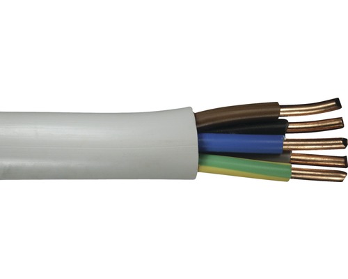 NYM-J 5x6 mm² grijze ommantelde kabel, verkocht per meter