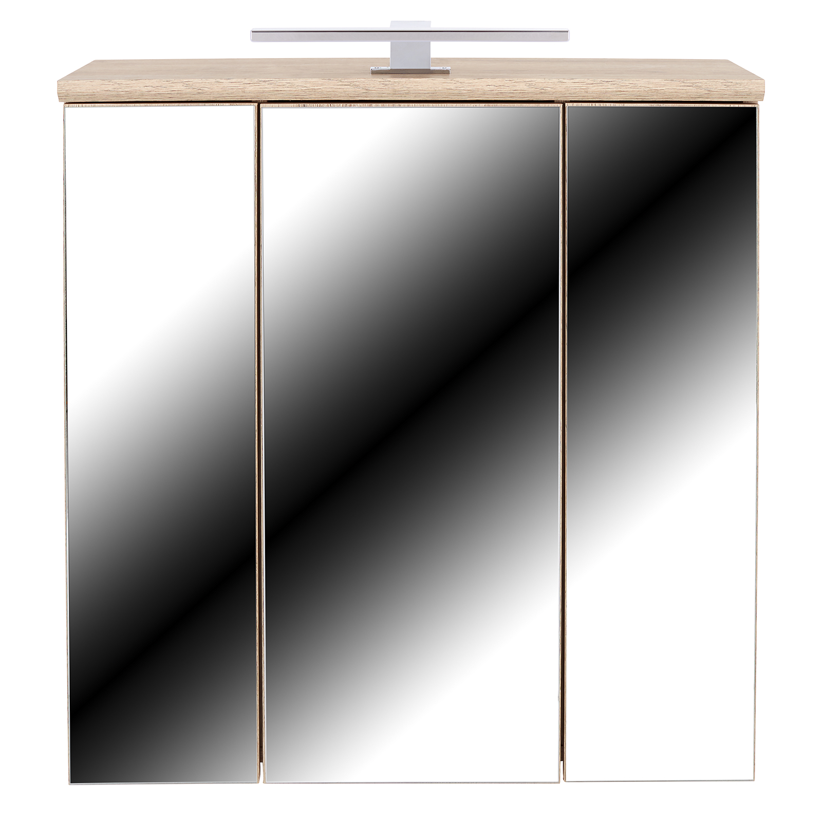 Spiegelschrank - Bianco Eiche - Beleuchtung - 69 cm breit