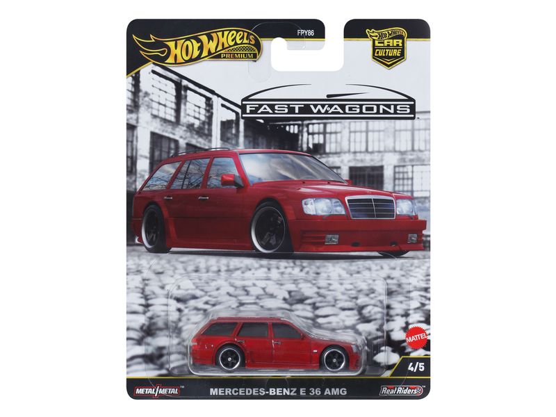 Hot Wheels Auto Mercedes-Benz AMG E-36 Car Culture Premium-Fahrzeug, eine erlesene Ergänzung für jede Hot Wheels Sammlung