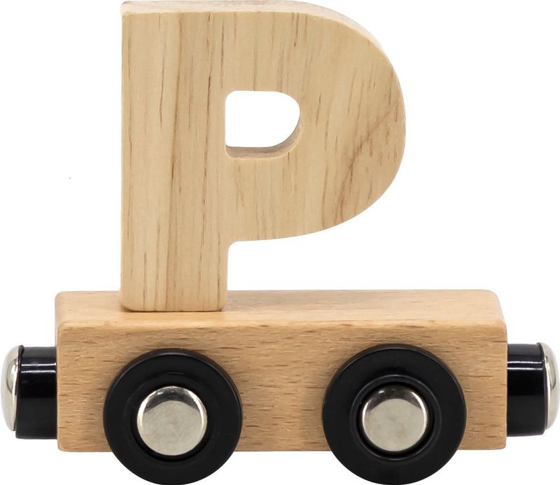 Tryco - Houten Lettertrein - Letter P - Naturel - Hout - 7x3x7 cm