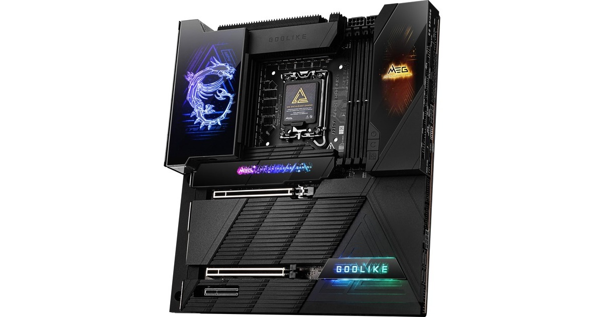 MSIMEG Z890 GODLIKE socket 1851 moederbord  (Zwart, RAID, 10Gb-LAN, 5Gb-LAN, WLAN, BT, Sound, E-ATX)
