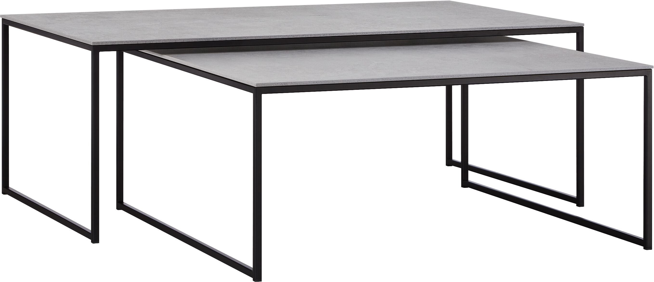 AVEA Salontisch - Kreta / schwarz / B: 120.0 cm x T: 70.0 cm x H: 43.8 cm