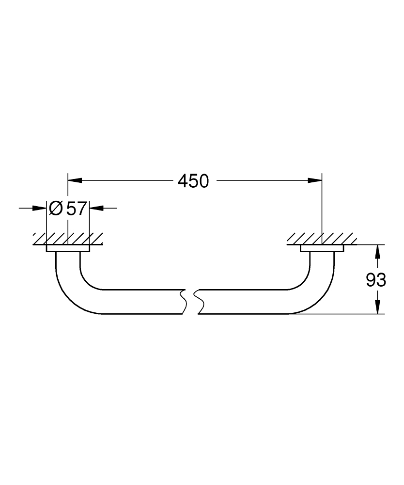 Grohe Essentials badgreep 45cm supersteel