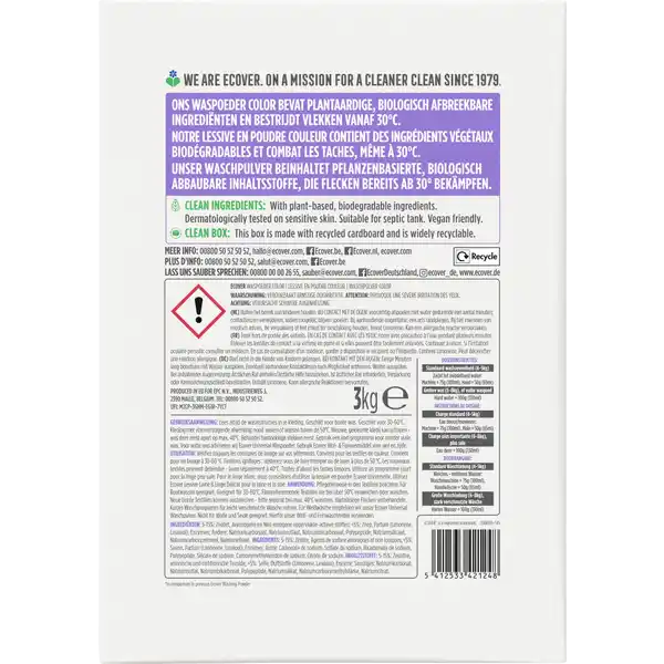 Colorwaschmittel Pulver Lavendel & Eukalyptus 40 WL
