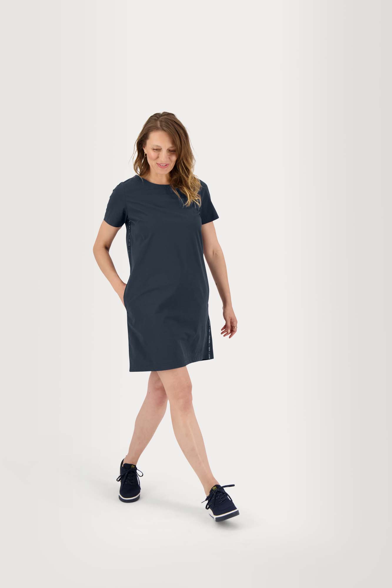 Robe Femme Coupe Droite Matière Stretch Marine