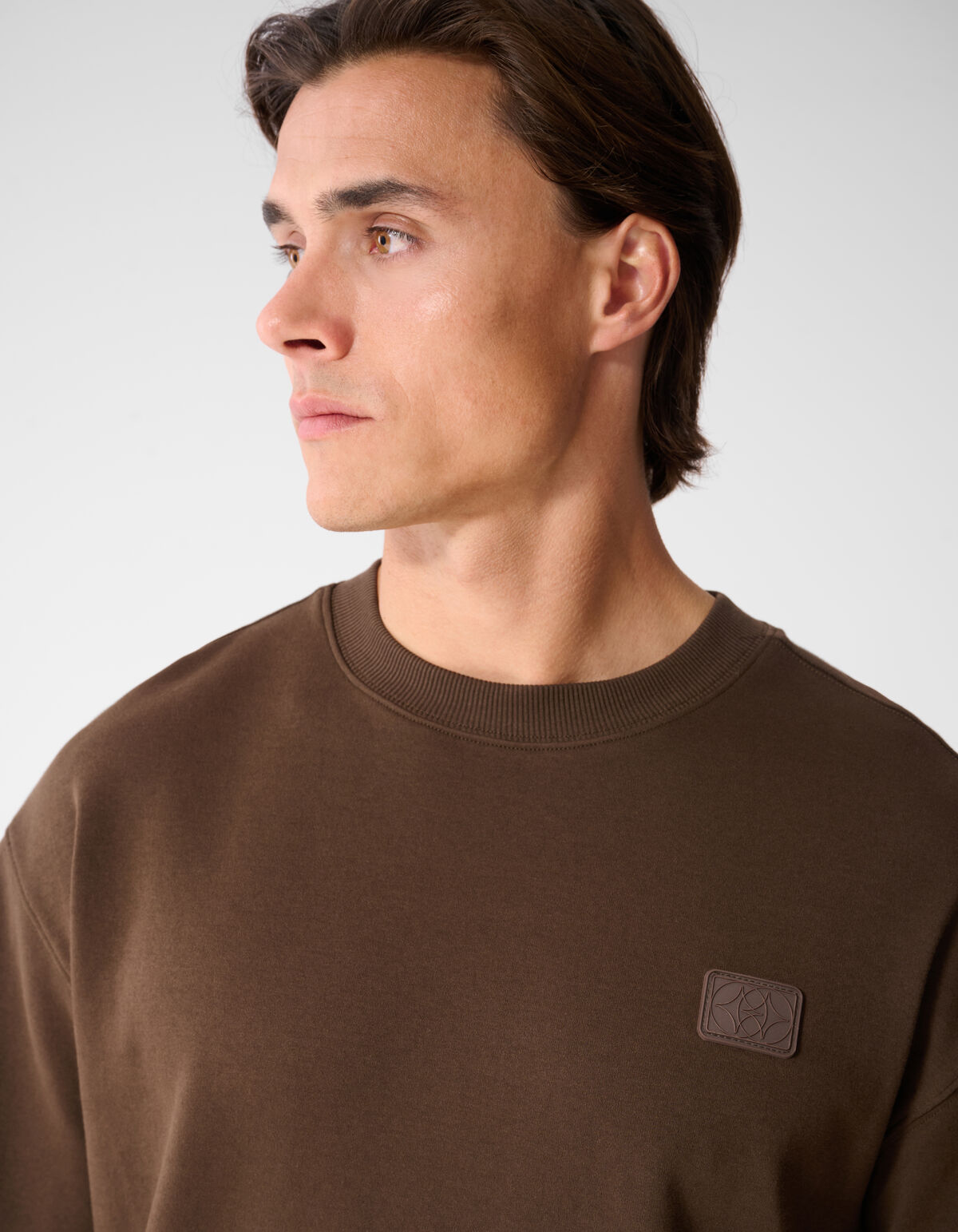 Spark Label T-shirt Donkerbruin