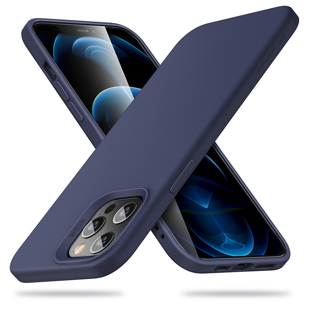 iPhone 12 / 12 Pro Cloud Series Silikon Case Hülle mit Kameraschutz - Dunkelblau