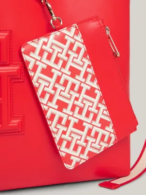 Bolsa tote icônica TH com monograma