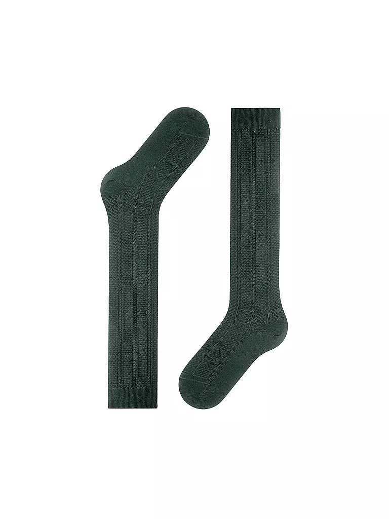 FALKE Kniestrümpfe NEEDLEPOINT thyme olive