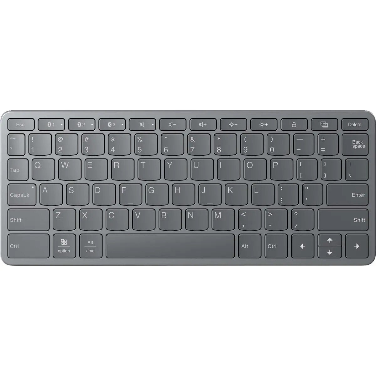 Lenovo trådløst tastatur for flere enheter (Luna Grey)