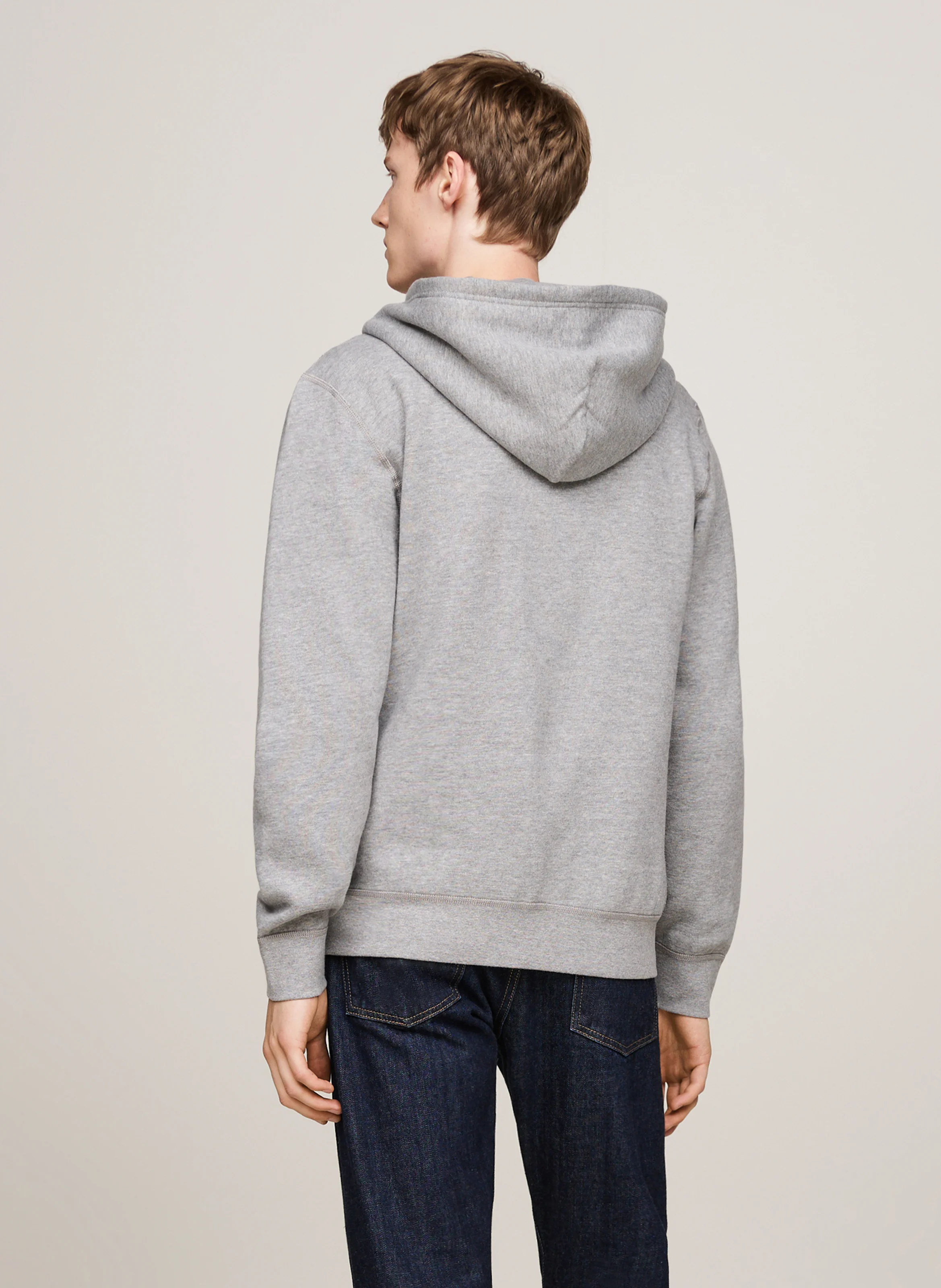 Sweat col rond en coton mélangé | Gris