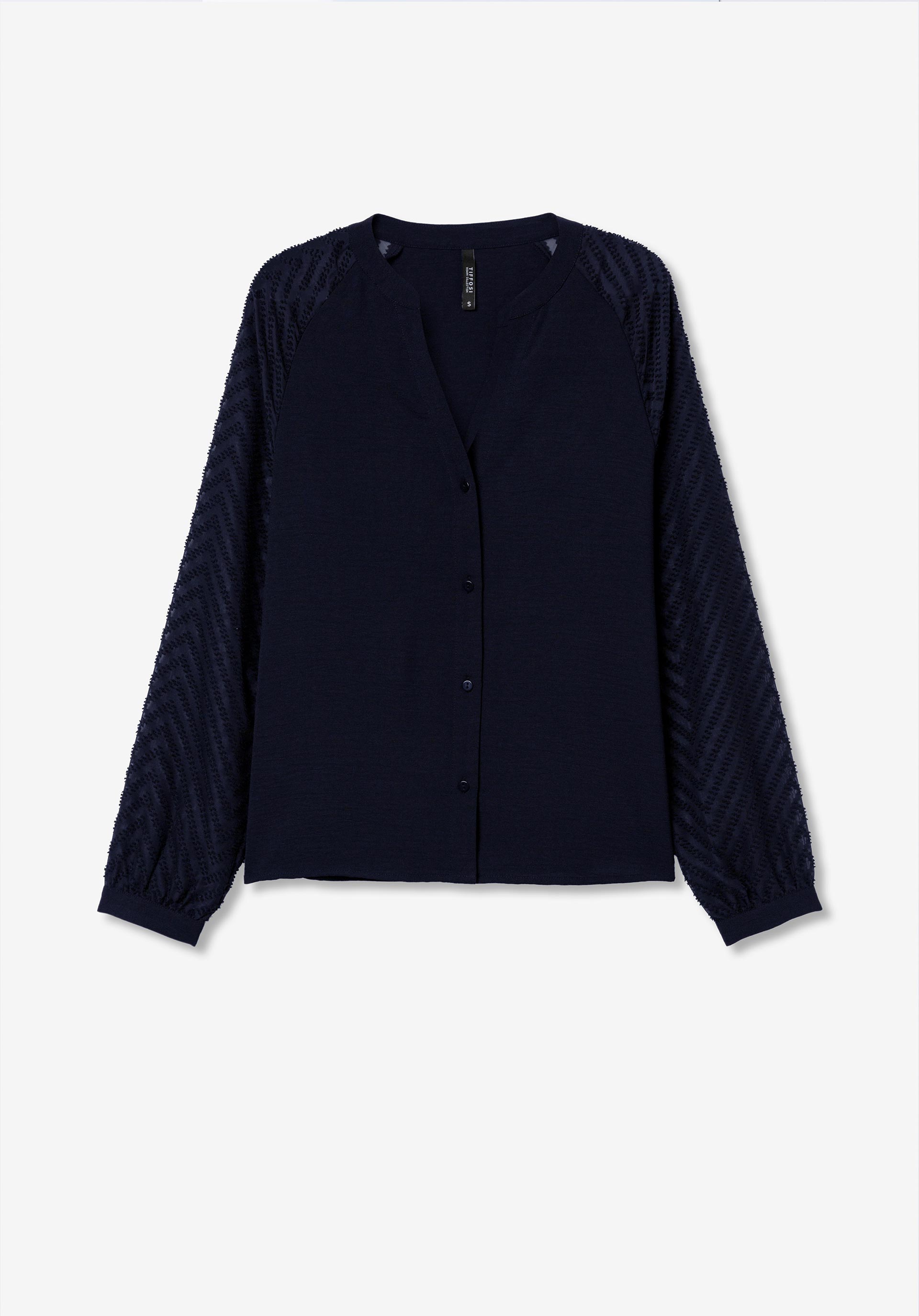 Camisa Efeito Enrugado Pormenor Plumeti