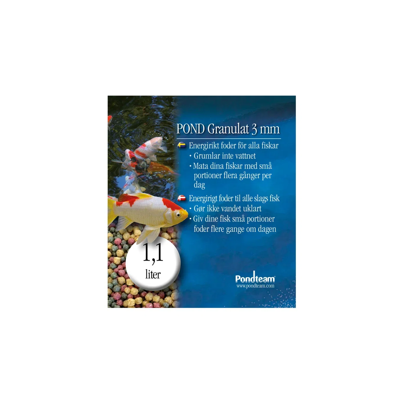 Pondteam Fôrgranulat til damfisk 325 g