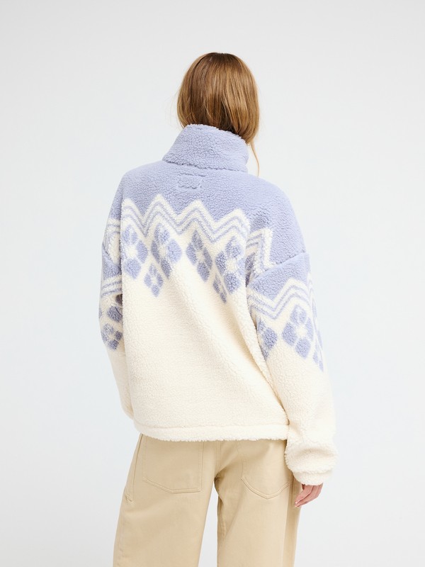 Mountain Story Polaire à demi-zip Blanc Femme