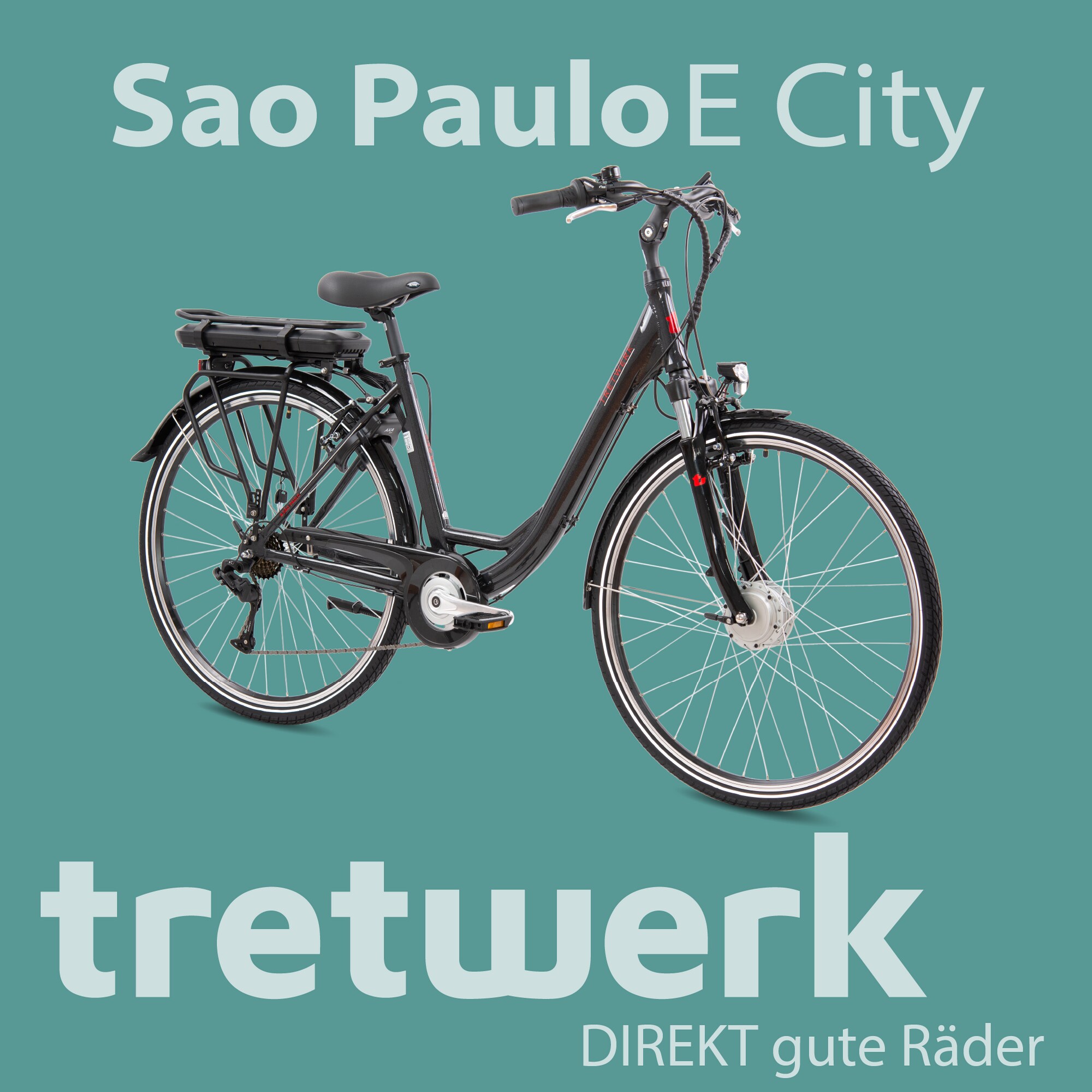 Tretwerk Sao Paulo E Bike 28 Zoll Pedelec 160 - 178 cm Elektro Damenfahrrad 7 Gänge 468 Wh