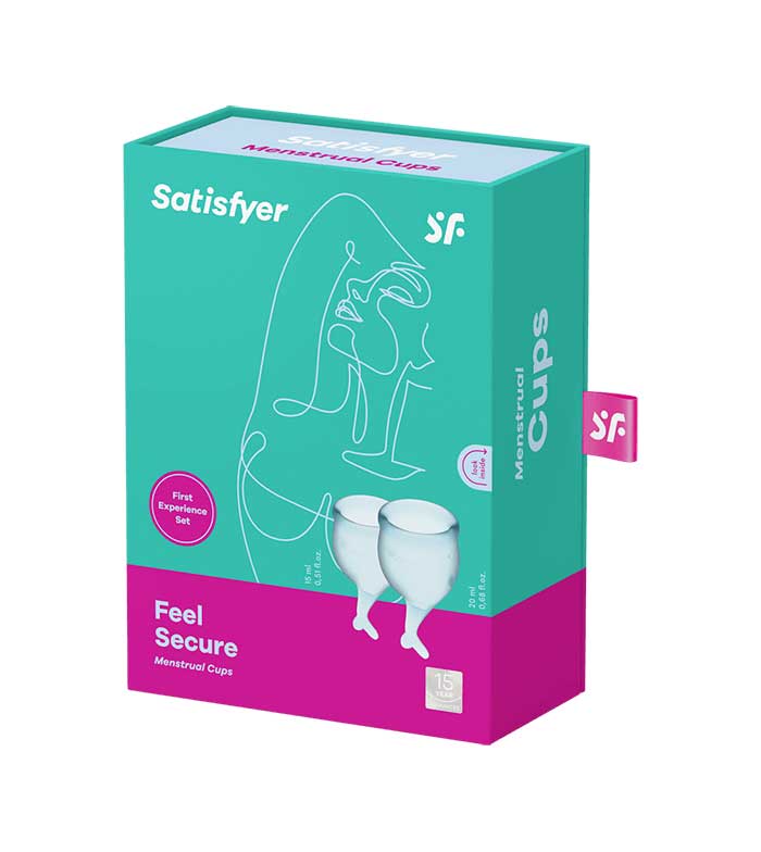 Satisfyer - Kit Menstrual Cup Feel Secure (15 + 20 ml) - Azul Claro