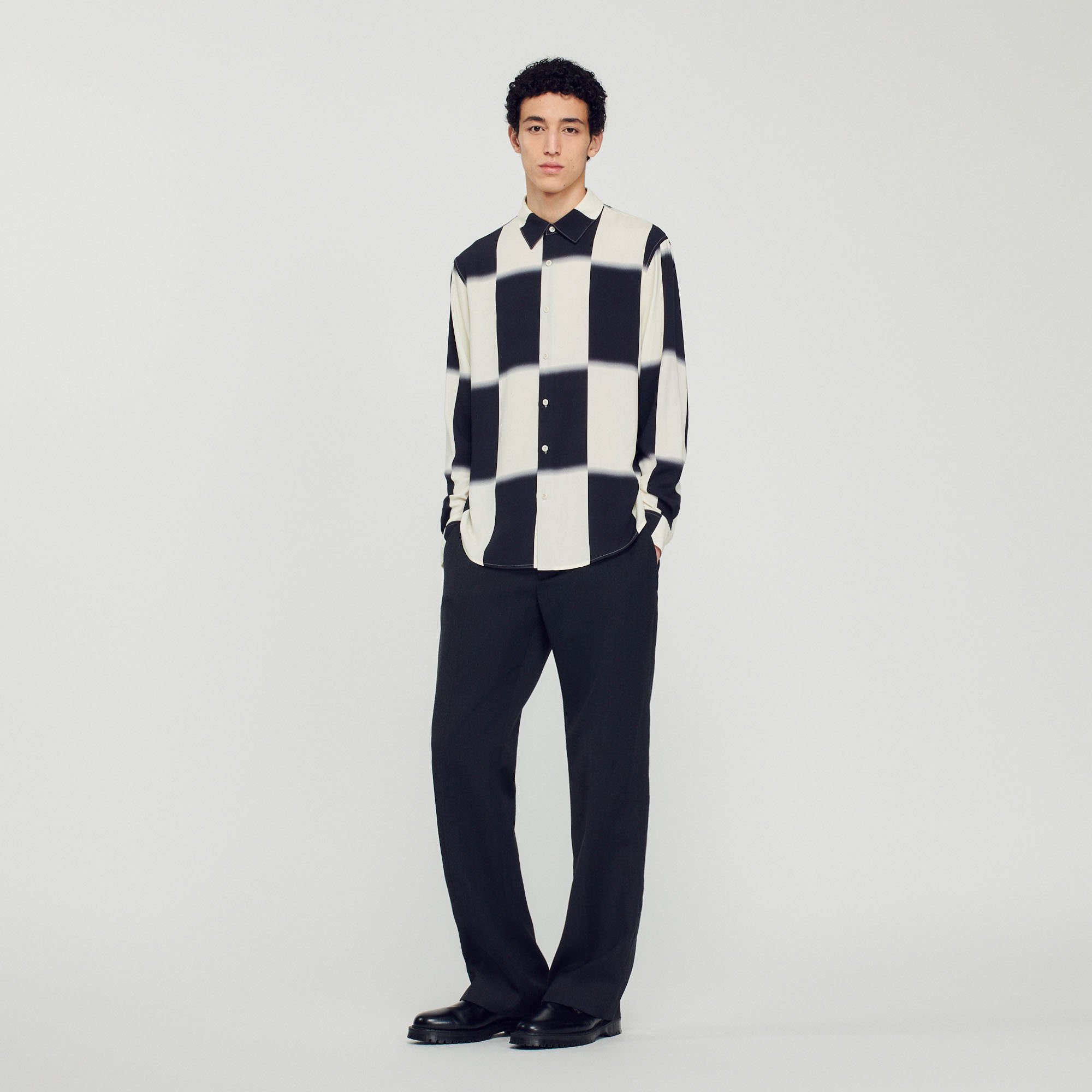 Chemise fluide imprime carreaux