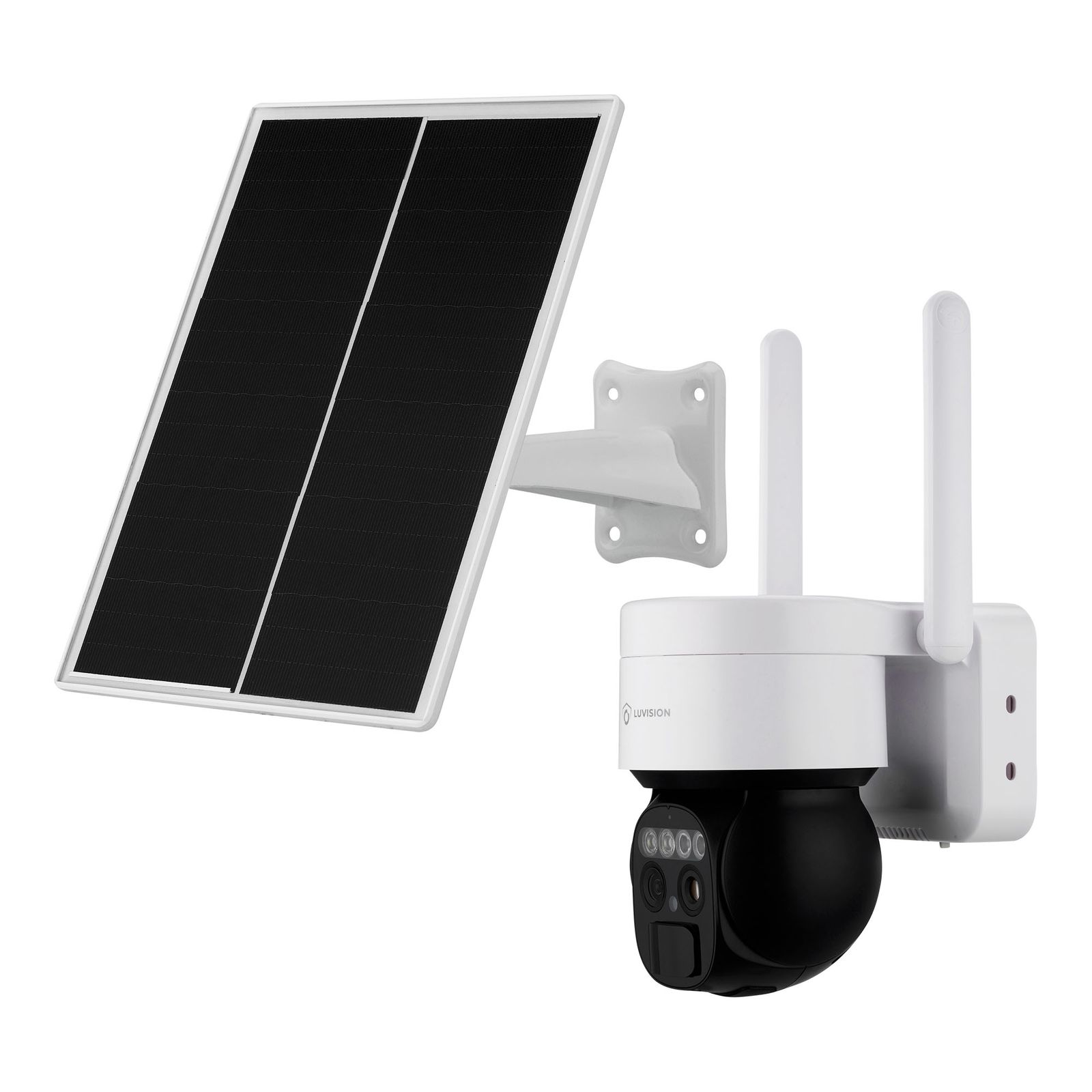 LUVISION 4G / LTE DUO PTZ Solar Überwachungskamera Kamera für SIM Karte Zoom Sirene