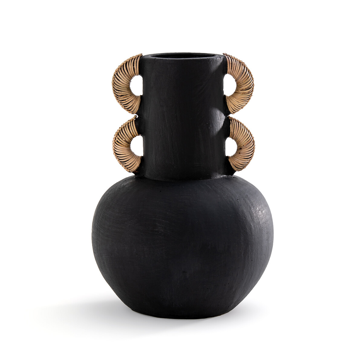 LA REDOUTE INTERIEURS<br>Vaso decorativo em cerâmica e rattan H41,5 cm Kuro