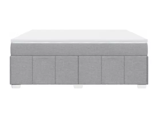 Sommier à lattes de lit avec matelas Gris clair 180x200cm Tissu