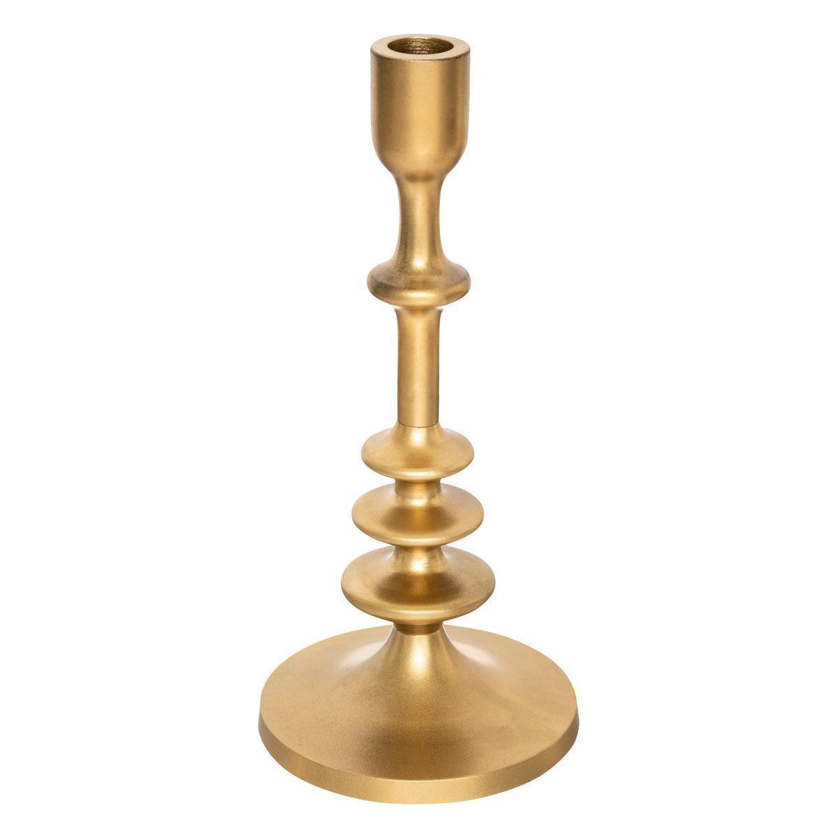 BOUGEOIR METAL FEA OR H.26CM