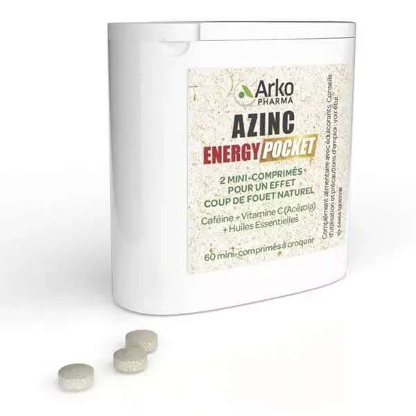Arkopharma Azinc Energy Pocket Cafeína e Vitamina C 60 mini-comprimidos