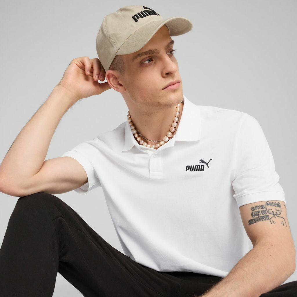 PUMA<br>Polo em algodão piqué essencial