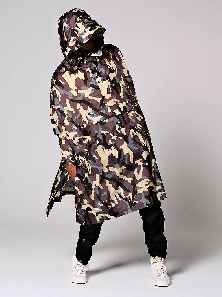 RAINKISS Regenjacke - Regenponcho Camo olive