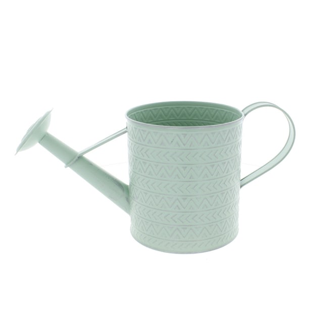 Pflanztopf - Gießkanne - mint - ca. 15 x 15 x 16 cm