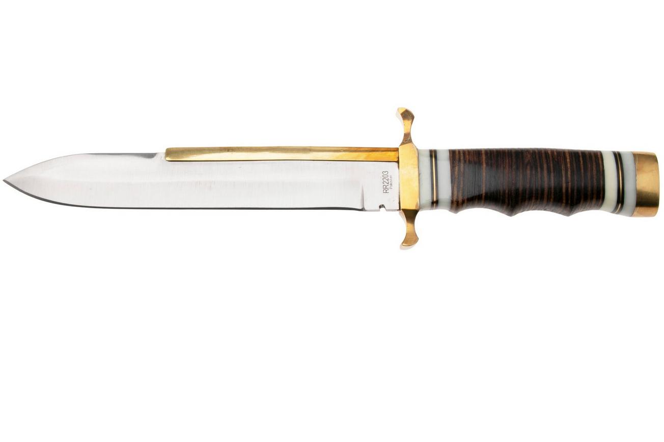 Rough Ryder Stacked Leather Bowie RR2203 vaststaand mes