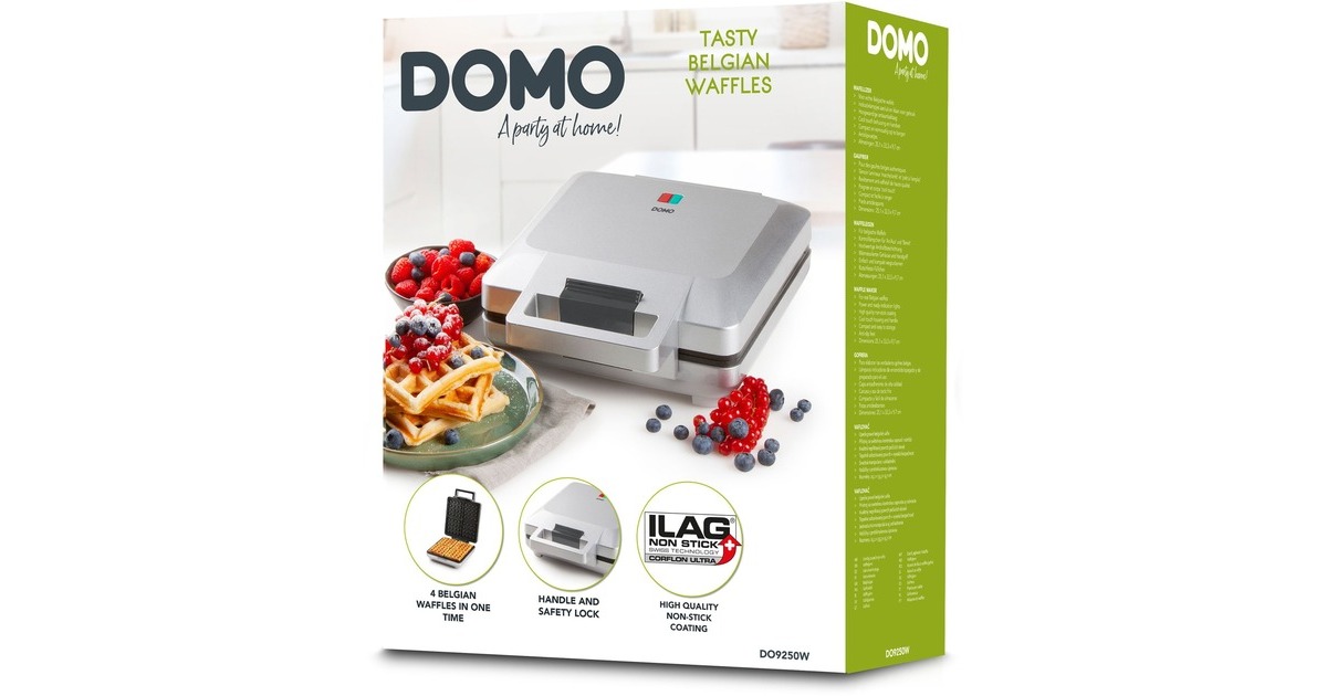 DomoWafelijzer DO9250W  (Zilver)