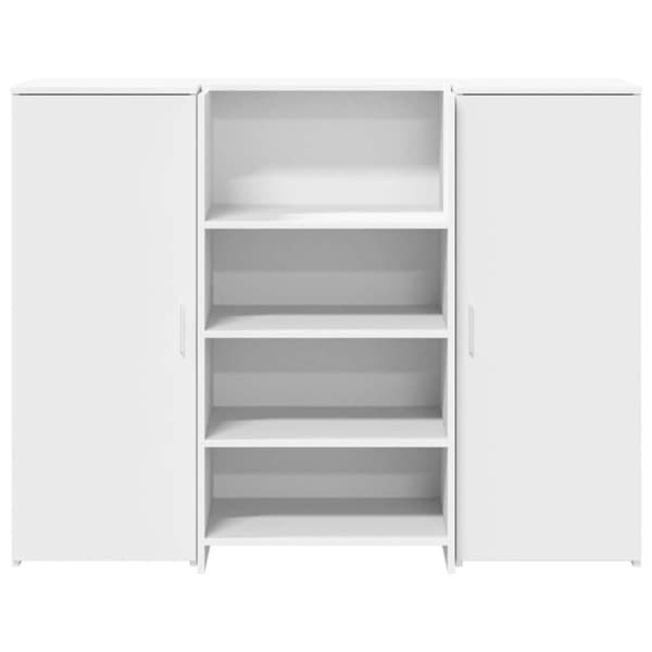 vidaXL Resepsjonspult hvit 135x50x103,5 cm konstruert tre