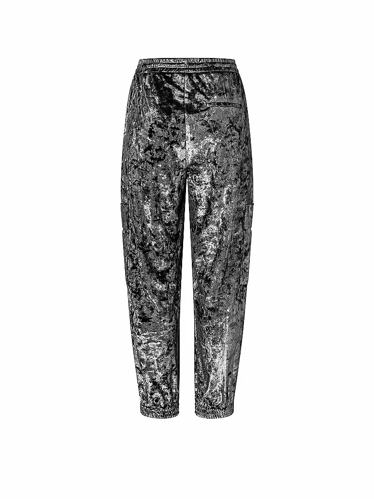 MAC Cargohose VELVET silber