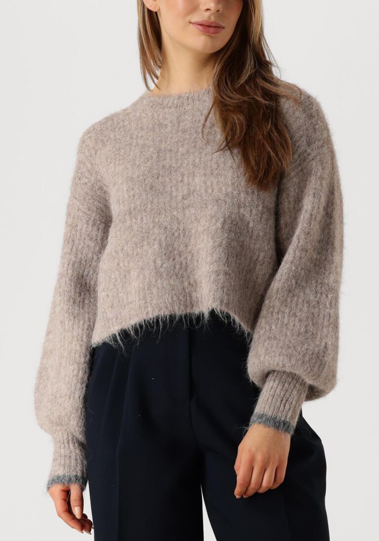 bruine co'couture truien/vesten coralee crop knit