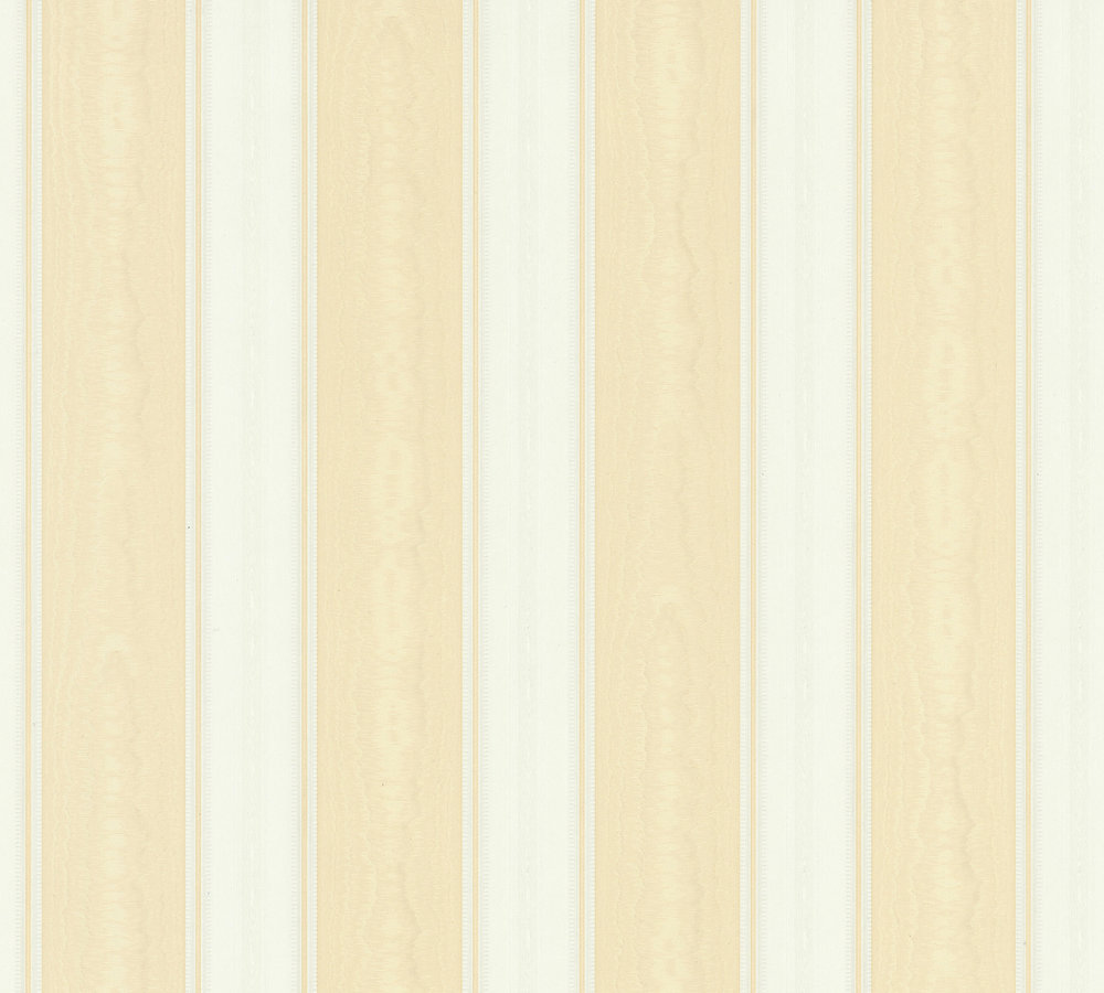 Papiertapete CONCERTO 3 - gelb-beige - Streifen - 10 Meter