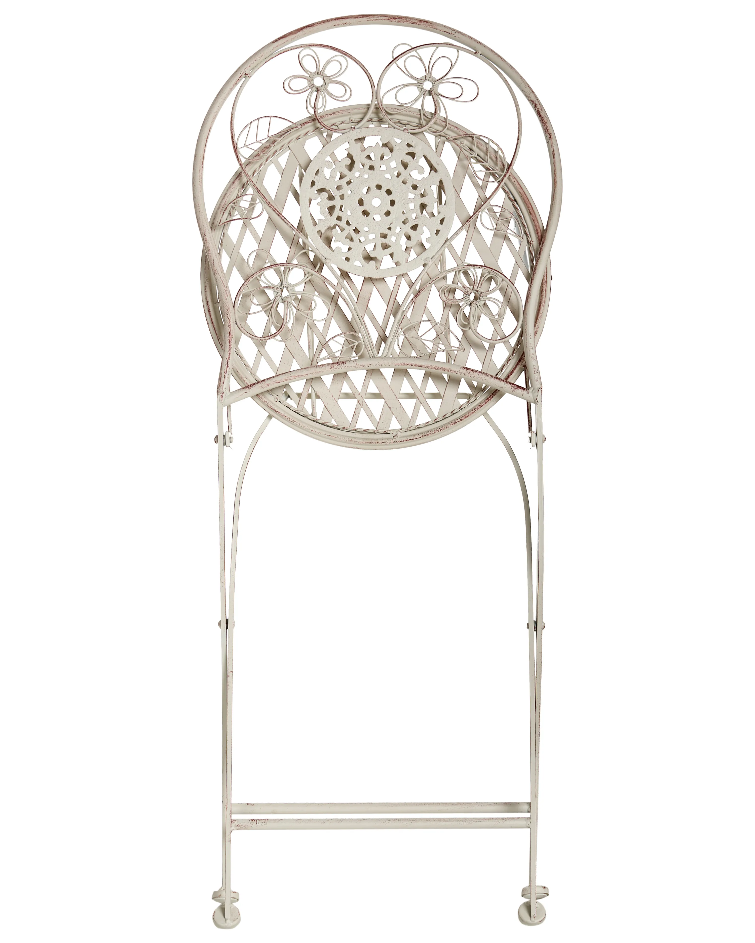 Set van 2 tuinstoelen YAVIZA inklapbaar Metaal Lichtbeige