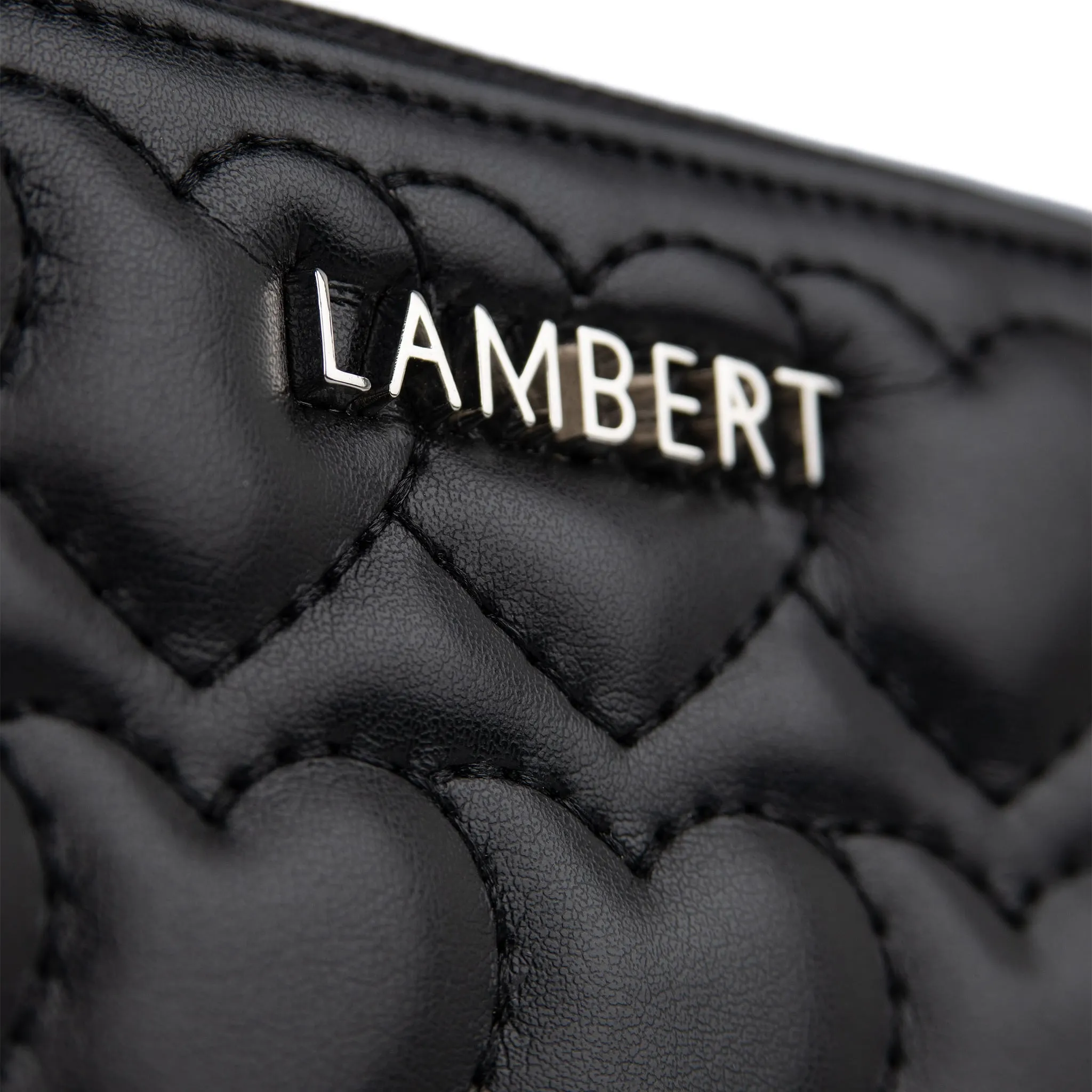 Lambert Portefeuille Matelassé Coeur Fiona - Noir