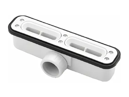 Receveur de douche 80x170cm extra plat RIBERA en résine surface ardoisée noir Grille inox