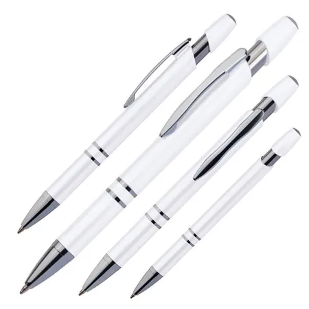 Easy Gifts Kugelschreiber aus Kunststoff, weiß, 10 Stück