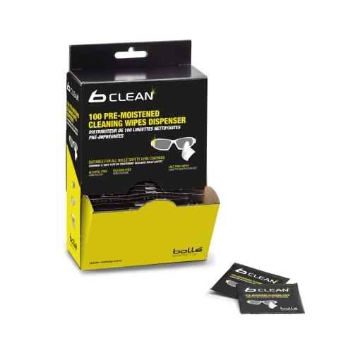 Accessoire de lunettes Bolle Safety distributeur 100 lingettes pré-imprégnées