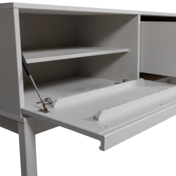 WOOOD TV-meubel Klink mist grijs grenenhout 200x46 cm